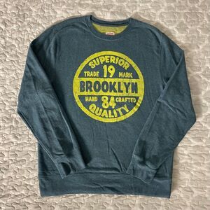 [Size Large] Mossimo Brooklyn Blue/Green Crewneck Sweatshirt